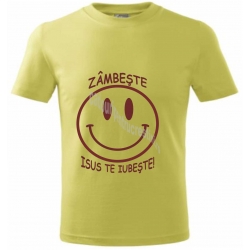 Tricou verde deschis copii- Zambeste, Isus te iubeste!